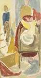 Elizabeth Rivers, Interior, oil on board