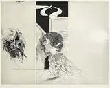 Micheal Farrell, Self Portrait, 1977, etching - number 45 from an edition of 80