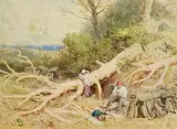 Barking Time, Midday Meal by Myles Birkett Foster Rws British, watercolour on paper, offered Nov 2023
