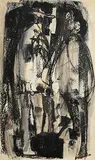 George Campbell, Tinker Man and Woman, watercolour and crayon on paper