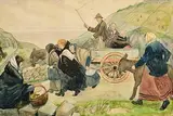 Medora Heather Bent, Mrs Molloy and the Islanders Return from Clifden Fair, 1933, watercolour on paper