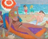 Patrick Leonard, Fuengirola, Costa del Sol, 1974, oil on board