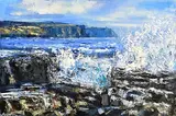 Henry Morgan, Towards the Cliffs of Moher, oil on canvas board