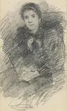 Lolly Yeats by John Butler Yeats, pencil on paper, sold Nov 2023