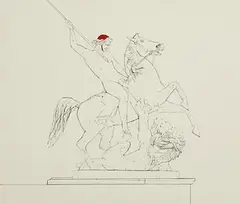 James Hanley, Skull Cap, 2004, gouache and graphite on Fabriano paper