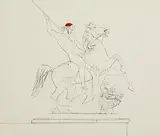 James Hanley, Skull Cap, 2004, gouache and graphite on Fabriano paper