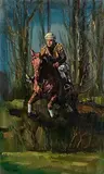 Robert Taylor Carson, Steeple Chase, 1970, oil on canvas