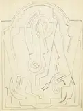 Mainie Jellett, Composition, graphite on paper
