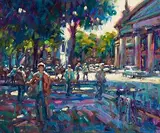 College Green, Dublin by Norman Teeling, oil on board, sold Nov 2023