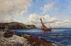 Gustave de Breanski, Approaching the Harbour (1884-'5), oil on canvas