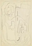 Mainie Jellett, Composition, graphite on paper