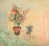 Stella Steyn, Still Life - Potted Fuchsia, oil on canvas
