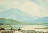 Douglas Alexander, Near Ballinahinch, Connemara, watercolour on paper