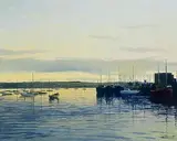 Padraig Lynch Irish, Evening, Skerries, 1989, oil on canvas board