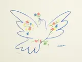 Pablo Picasso Spanish, Dove and Flowers