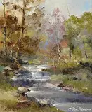 Liam Treacy, Near Avoca, oil on board