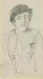 A Young William Butler Yeats by John Butler Yeats, pencil on paper, sold Oct 2023