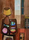 Arthur Armstrong, Still Life, mixed media and collage on board
