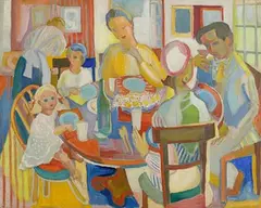 Fr. Jack P. Hanlon, Sunday Lunch, oil on canvas
