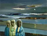 Daniel O'Neill, Three Figures, oil on canvas