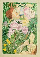Pauline Bewick, The Rhododendron Pickers, 2000, acrylic and watercolour on handmade paper