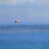 Colin Middleton, Ship at Anchor, Bangor Bay, 1978, oil on canvas