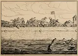 Jack Butler Yeats, The Metropolitan Regatta Dublin, 1914, Indian ink on paper