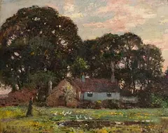 Stanley Royle, Goose Gathering, 1916, oil on canvas
