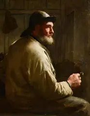 Edwin Harris, The Fisherman, oil on canvas