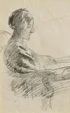 Roderic O'Conor, Lady Reading, pencil on paper