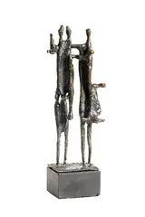 Edward Delaney, Abstract Family Composition, unique bronze on stone base