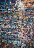 Point of Sunset, Lismore River Pool by Arthur K. Maderson, oil and gouache on board, sold Oct 2023