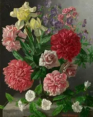 Cecil Kennedy British, Still Life - Vase of Flowers, oil on board