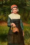 Charles Sillem Lidderdale, The Broken Pitcher, oil on canvas