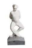 Michael Quane, Diver, 2008, carrara marble on limestone base