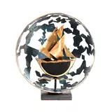 Ray Delaney, Half the World Away, 2023, unique bronze on stone base