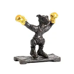 The Boxer by Patrick O'Reilly, bronze and gold leaf, sold Oct 2023