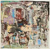 SRIK by John Kingerlee, 2015, oil and collage on card, sold Oct 2023