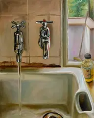 Louisberg Sink by Geraldine O'Neill, 2000, oil on canvas, sold Oct 2023