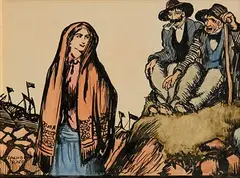 Jack Butler Yeats, 'I Will Not Sit On The Grass', She Said, watercolour, pen and ink on paper