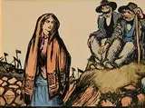 'I Will Not Sit On The Grass', She Said by Jack Butler Yeats, watercolour, pen and ink on paper, sold Sep 2023