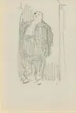 Jack Butler Yeats, The Tic Tac Man, pencil on paper