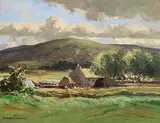 Culdaff River, Co. Donegal by Maurice Canning Wilks, oil on canvas, sold Sep 2023