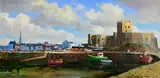 Kenneth Webb, Carrickfergus Castle, oil on canvas