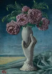 Roses by Lady Beatrice Glenavy, oil on canvas, sold Sep 2023