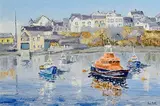 Ivan Sutton, Ballycotton Harbour, Co. Cork, oil on canvas board