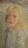 Basil Blackshaw, Study of a Girl, oil on paper laid on board