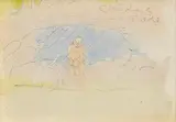 Childer's Shade by Jack Butler Yeats, watercolour and pencil on paper - titled, sold Sep 2023