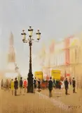 Anthony Robert Klitz, O'Connell Street, Dublin, oil on canvas