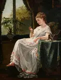 Emily Baes, Locket Memories, oil on canvas